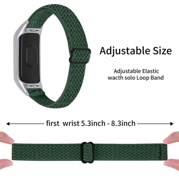 Xiaomi Mi Band 7 elastic nylon watch strap - Army Green Green