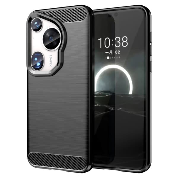 Carbon Flex Huawei Pura 70 Ultra cover - Sort Black