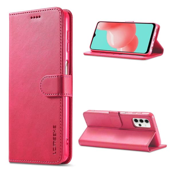 LC.Imeeke läder Samsung Galaxy A32 fodral - Rosa Rosa