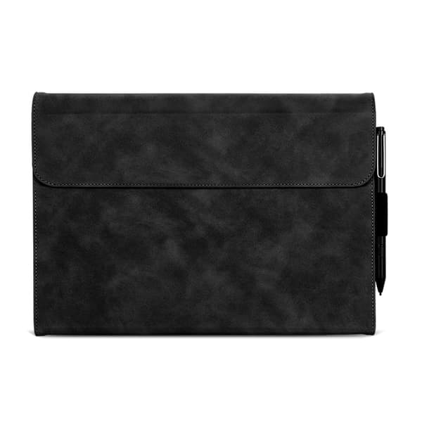 Microsoft Surface Pro 9 nahkainen näppäimistö Case säädettävä jalusta Tablet Cover harmaa Black