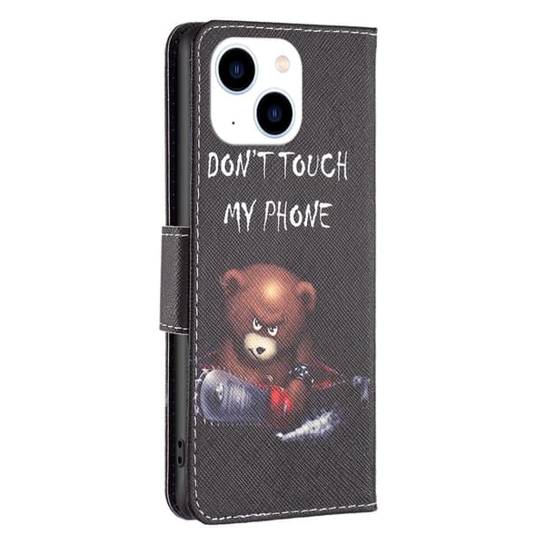 Wonderland iPhone 15 flip etui - Bjørn Black