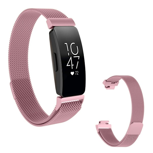Fitbit Inspire / Inspire HR rustfrit stål Urrem - Rose Pink