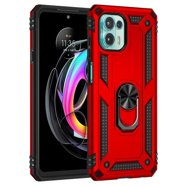 Ringbeskyttelsesetui Motorola Edge 20 Lite - Rød Red