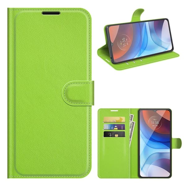 Classic Motorola Moto E7 Power Flip etui - Grøn Green