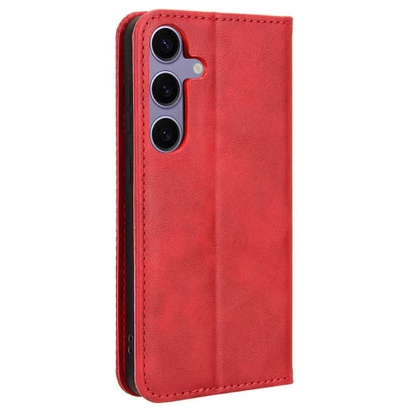 Bofink Vintage Samsung Galaxy S24 Plus nahkakotelo - Punainen Red