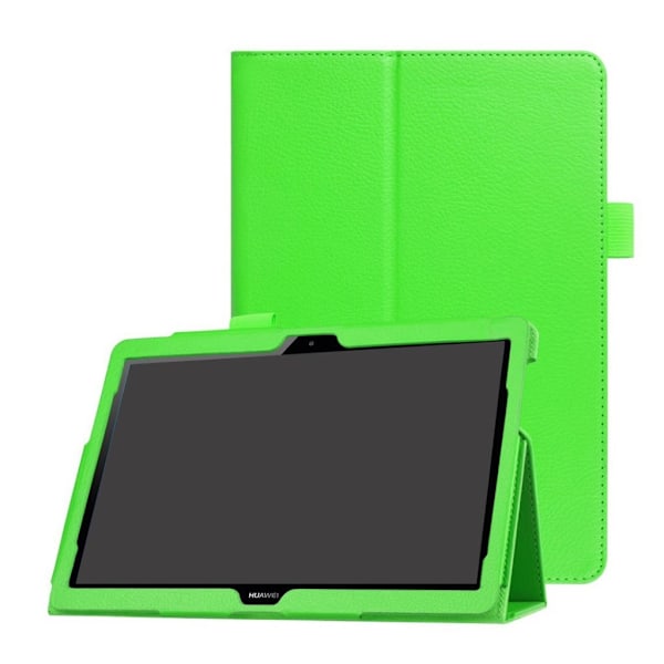 Huawei MediaPad T3 10 etui i læder med Stylus holder - Grøn Green