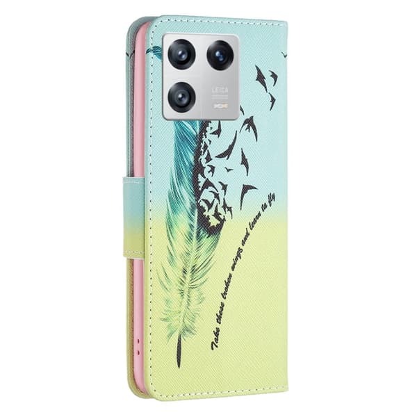 Wonderland Xiaomi 13 Flip Etui - Fjer Green