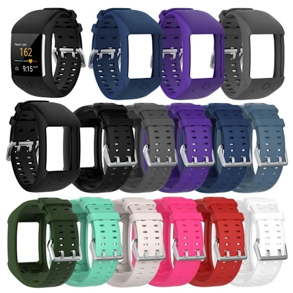 Polar M600 silikoninen kellonauha - Musta Black