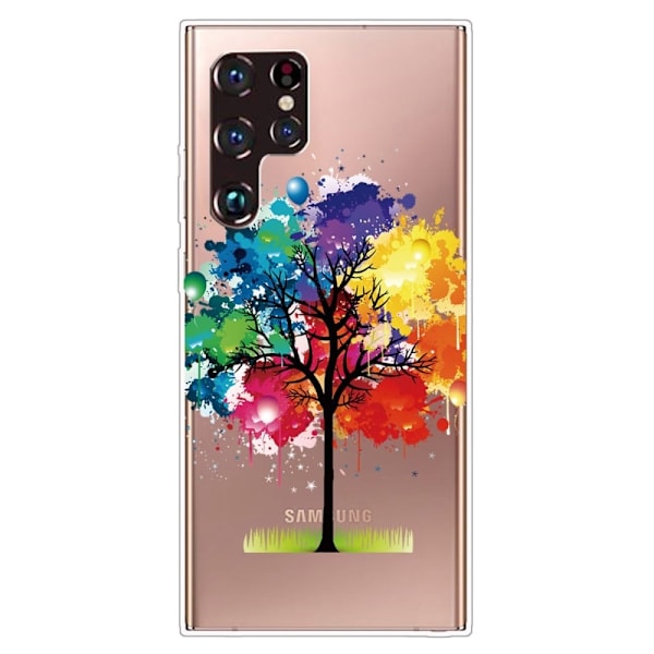 Deco Samsung Galaxy S22 Ultra Suojakotelo - Värikäs Puu Multicolor