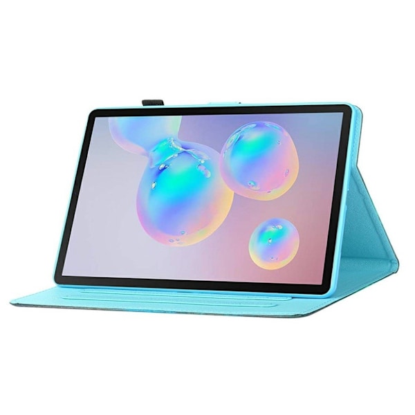 Samsung Galaxy Tab S7 tryckning läder flip fodral - tiger Blå