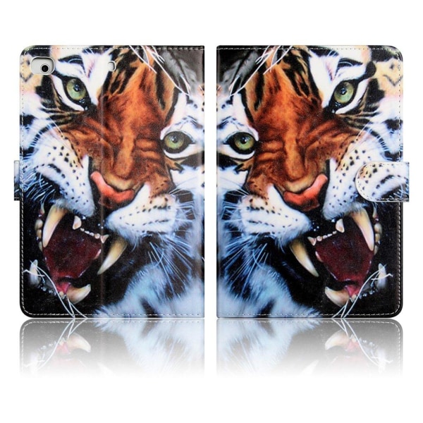iPad Mini (2019) pattern leather flip case - Tiger Multicolor