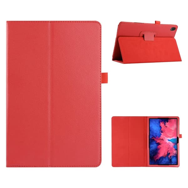 Lenovo Tab P11 Pro litchi skinnveske med tekstur - Rød Red