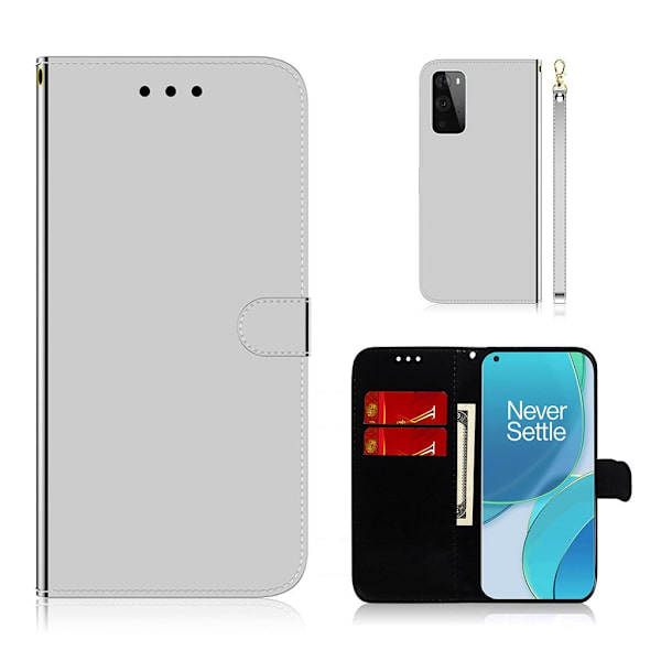 Mirror OnePlus 9 Pro Flippetui - Sølv Silver grey