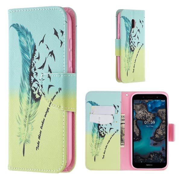 Wonderland Nokia C1 Plus fodral -Flerfärgad multifärg