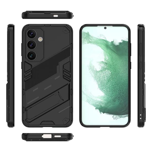 Iskunkestävä hybridisuoja modernilla kosketuksella Samsung Galaxy S24 Plus - Musta Black