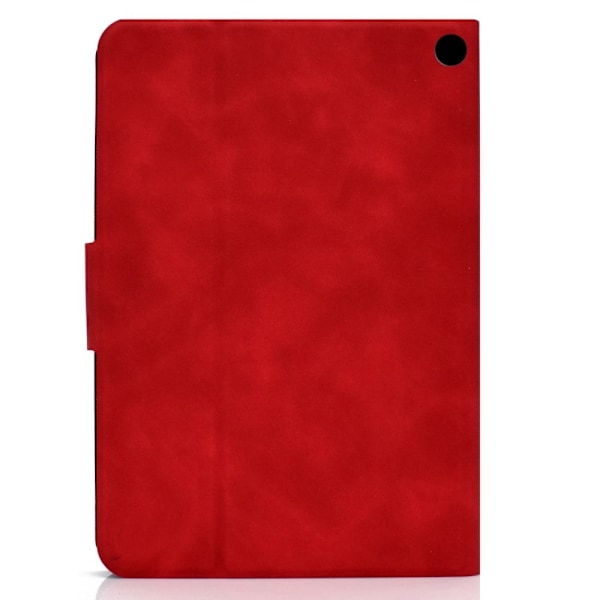Nahkakotelo jalustalla Amazon Fire 7 (2022) - Punainen Red