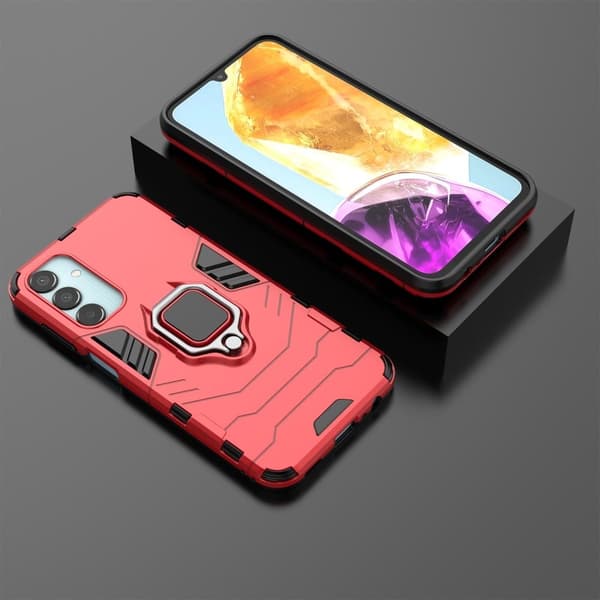 Iskunkestävä Samsung Galaxy M15 Panther-kuoret - Punainen Red