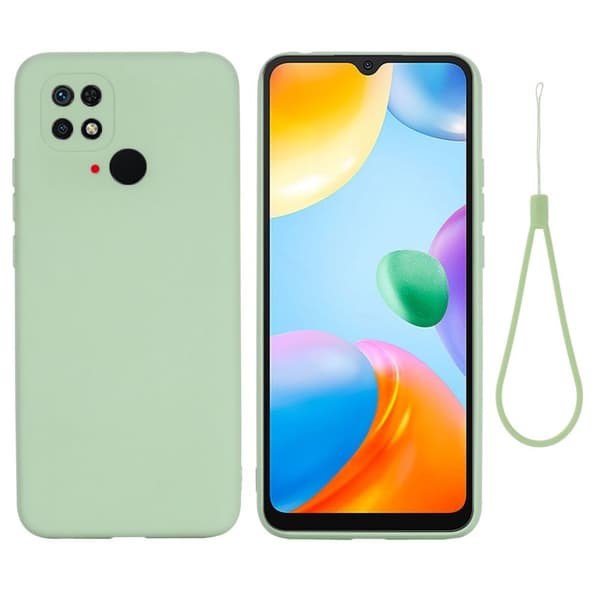Matt Xiaomi Redmi 10C skal av flytande silikon - Grön Grön