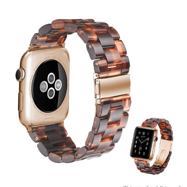 Apple Watch Series 5 44mm moderigtigt urrem - Orange / Sort Multicolor