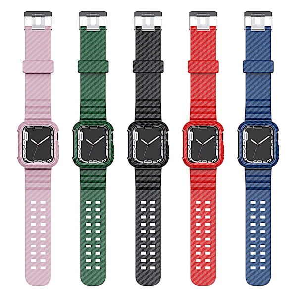 Apple Watch (41 mm) kolfiber TPU-klockarmband - Blå Blå
