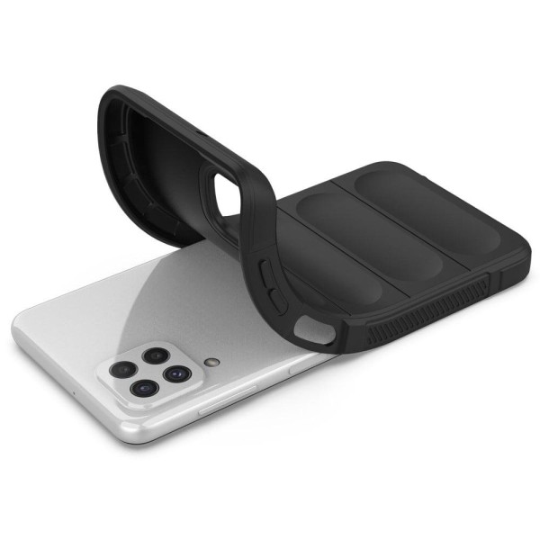 Blødt grebsformet cover til Samsung Galaxy A22 4G - Sort Black