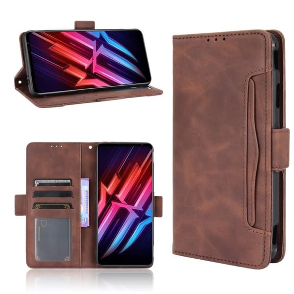 Modern-styled Læder Pung Etui til Zte Nubia Red Magic 6 / 6 Pro - Brun Brown
