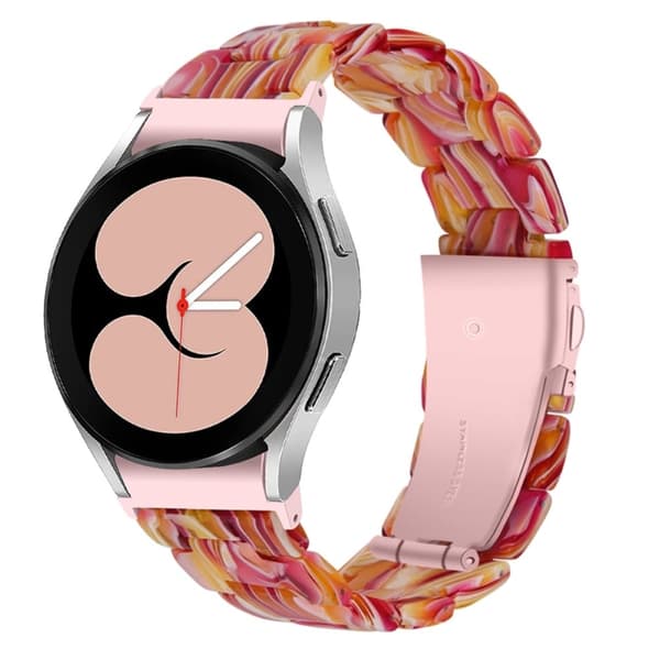 Stilfuld urrem i resin-stil til Samsung Galaxy Watch 4 - Rød Red