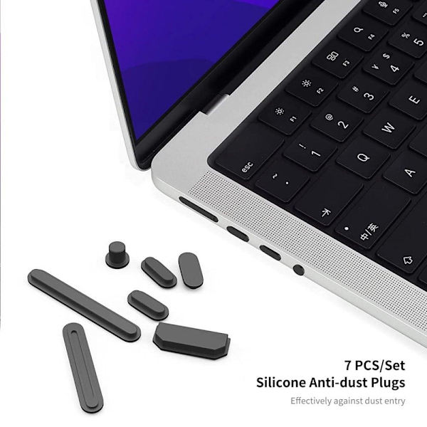 HAT PRINCE MacBook Air 13 M2 (A2681, 2022) astronauttityyli ja näppäimistön suojus - Kartoitettu Kuussa White