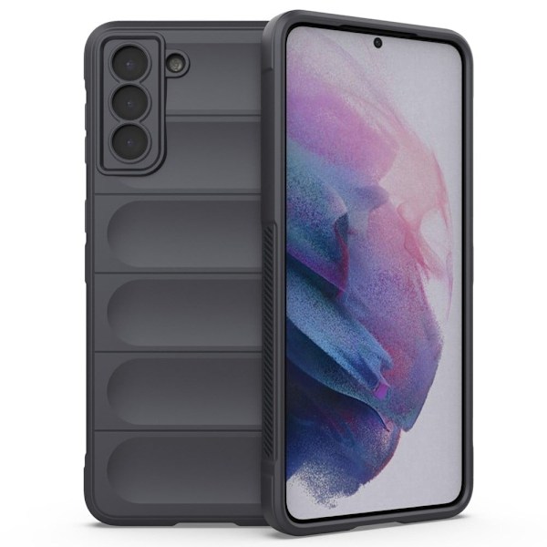 Blødt grebsformet cover til Samsung Galaxy S21 Plus 5G - Sølv/Grå Silver grey