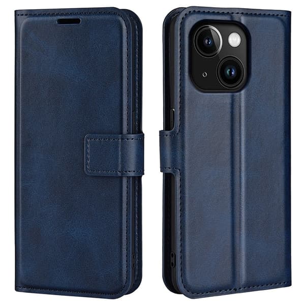 Lompakko Nahkakotelo For iPhone 15 Plus - Sininen Blue