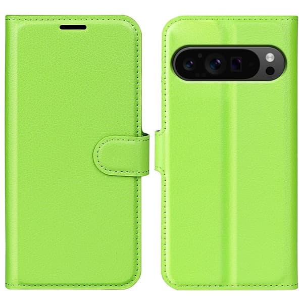 Klassisk Google Pixel 9 Pro XL flip etui - Grøn Green