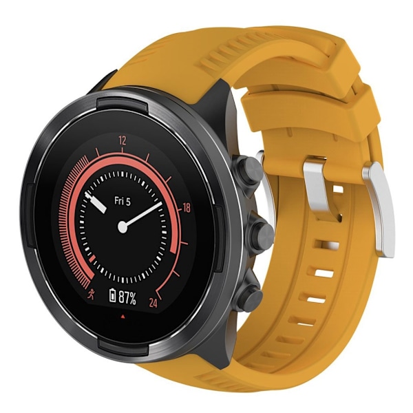 Suunto 9 erstatnings urrem i silikone der er miljøvenligt - Gul Yellow