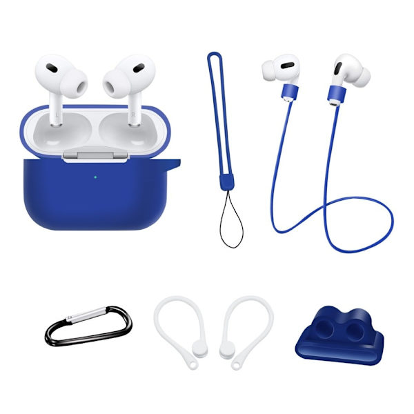 AirPods Pro 2 -silikonisuojus ja tarvikesarja - Sininen Blue