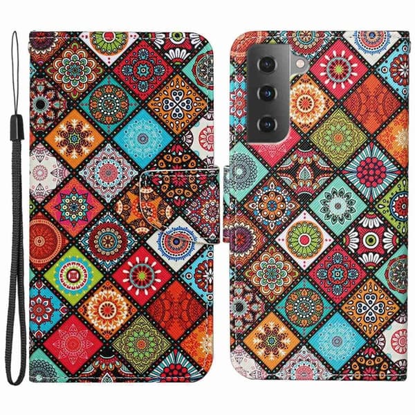 Wonderland Samsung Galaxy S23 Plus Flip Etui - Ethnic Style Multicolor