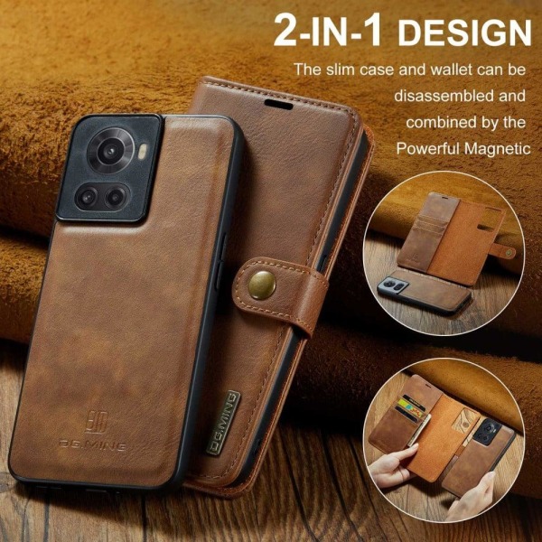 DG.Ming OnePlus 10r / Ace 2-in-1 Pung Etui - Brun Brown