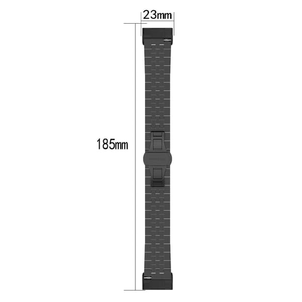 Fitbit Versa 4 / 3 rostfritt stålband med verktyg - Silver / Svart Silvergrå
