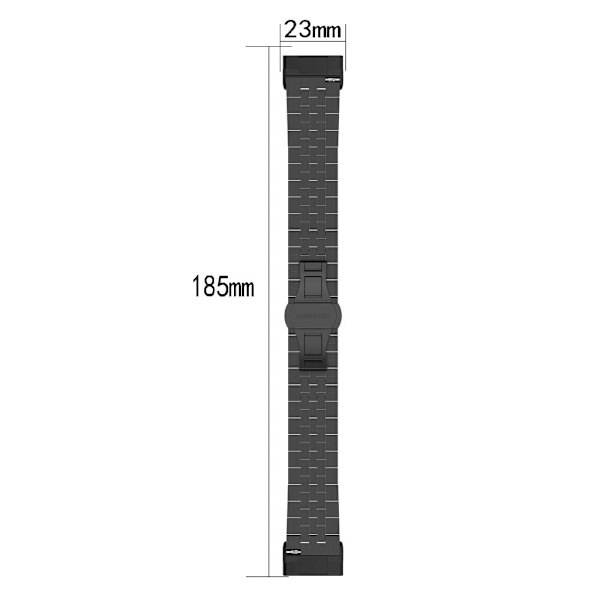 Fitbit Versa 4 / 3 rustfritt stålrem med verktøy - Sølv / Svart Silver grey