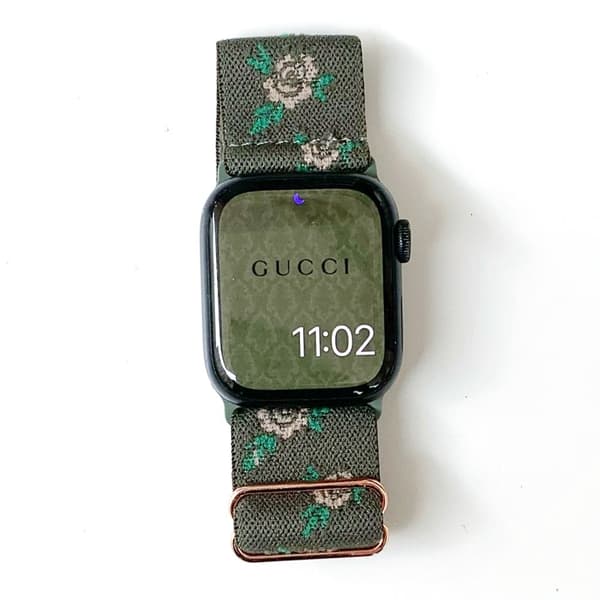 AW Apple Watch 41mm / 40mm / 38mm Nylon klockarmband - Militärgrön Grön