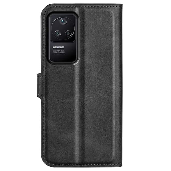 Læderetui med Pung til Xiaomi Poco F4 / Redmi K40s - Sort Black