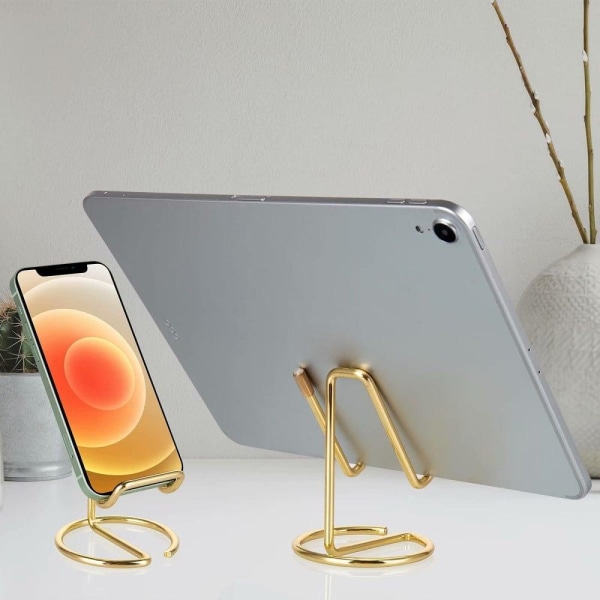Universal electroplated phone and tablet bracket stand - Gold Guld