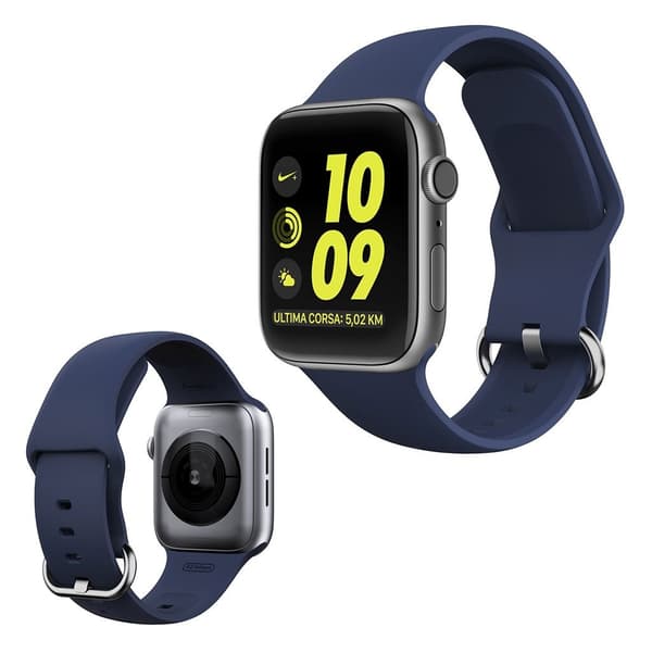 Apple Watch Series 5 40mm flydende silikone Urrem - Mørkeblå Blue