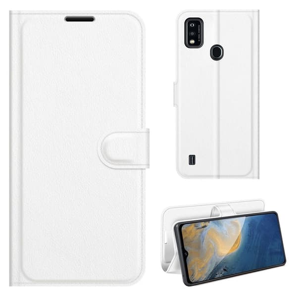 Klassisk ZTE Blade A51 flip etui - Hvid White