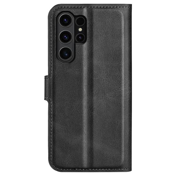 Samsung Galaxy S24 Ultra læderetui med pung - Sort Black