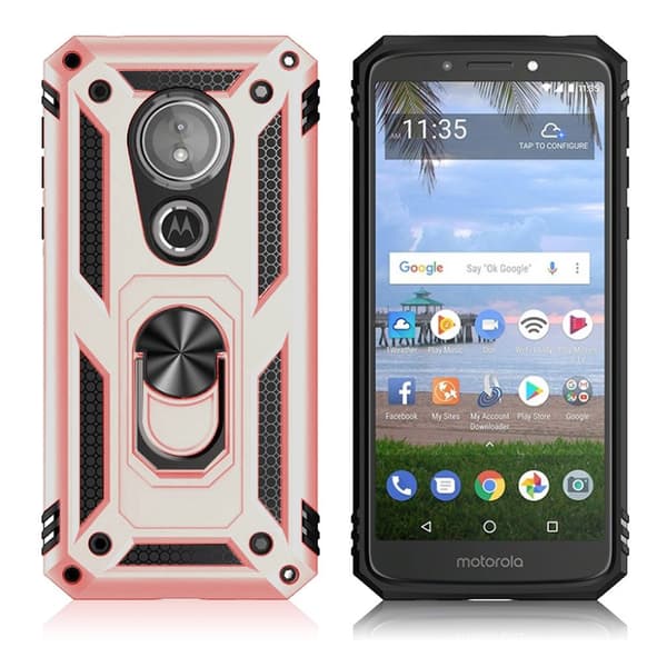 Bofink Combat Motorola Moto E5 deksel - Rose Gull Pink
