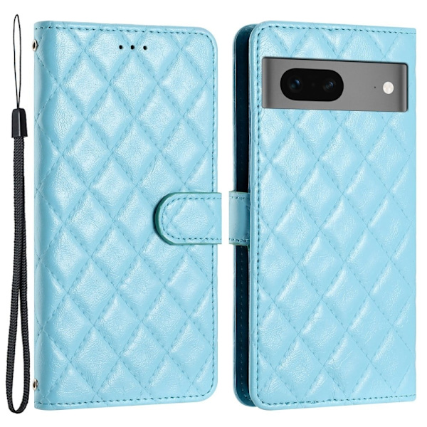Funksjonelt rombe lommebokdeksel for Google Pixel 7 - Blå Blue