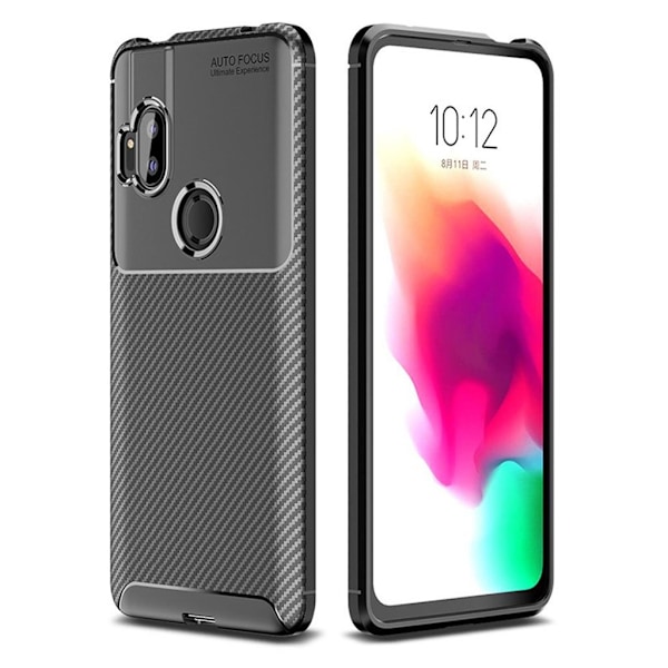 Carbon Shield Motorola One Hyper etui - Sort Black