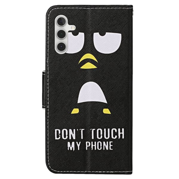 Wonderland Samsung Galaxy A14 Flip Etui - Pingvin Black