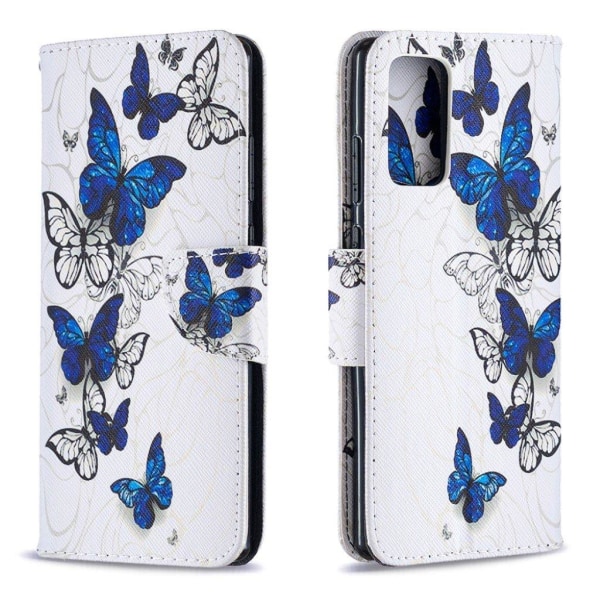 Wonderland Samsung Galaxy Note 20 flip case - Blue Butterflies Blue