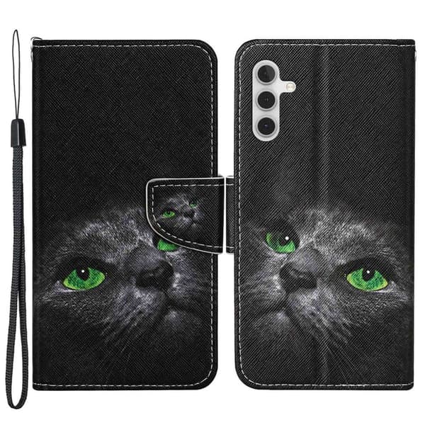 Wonderland Samsung Galaxy A14 Flippetui - Katt Black