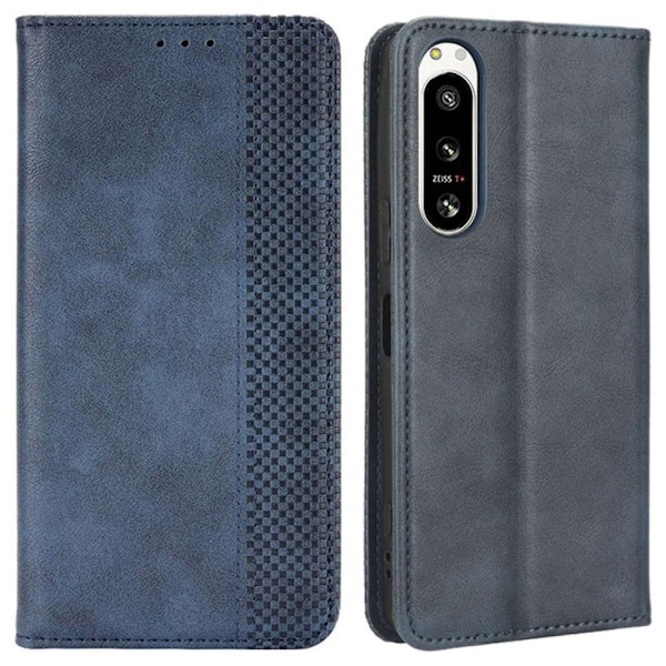 Bofink Vintage Sony Xperia 5 Iv Læder Etui - Blå Blue